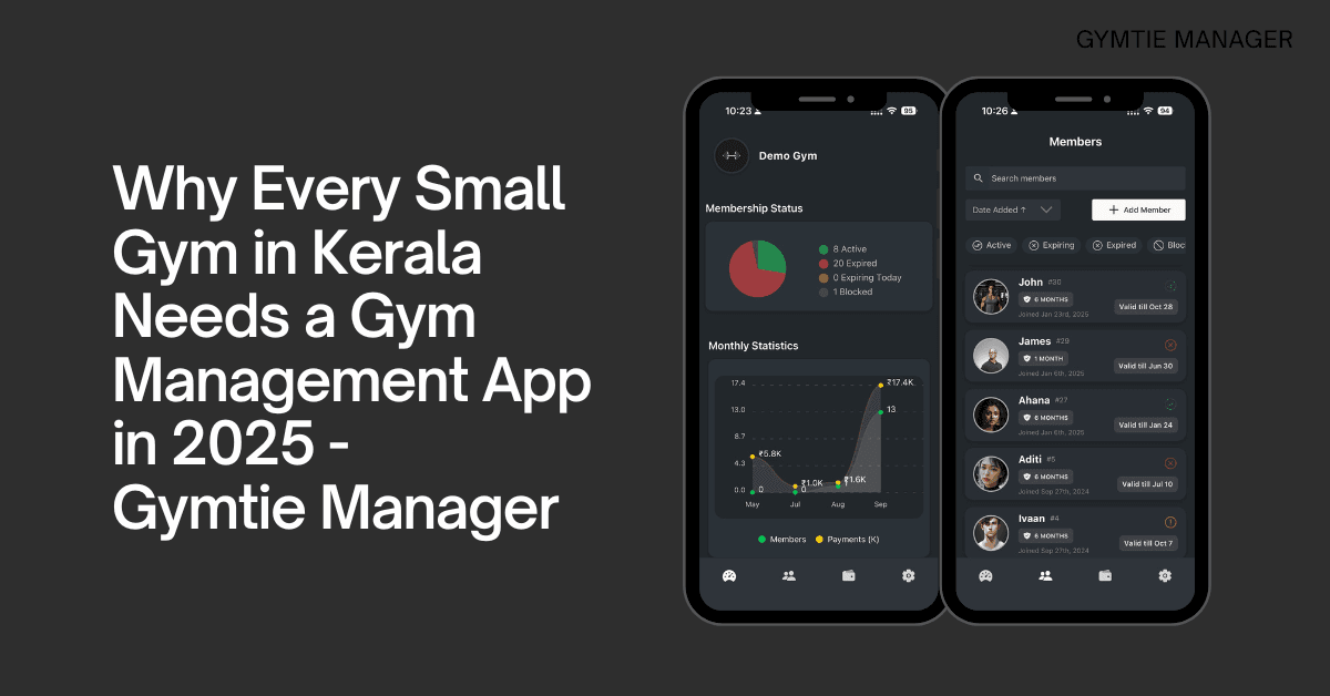 Why Every Small Gym in Kerala Needs a Gym Management App in 2025 - GYMTIE MANAGER 